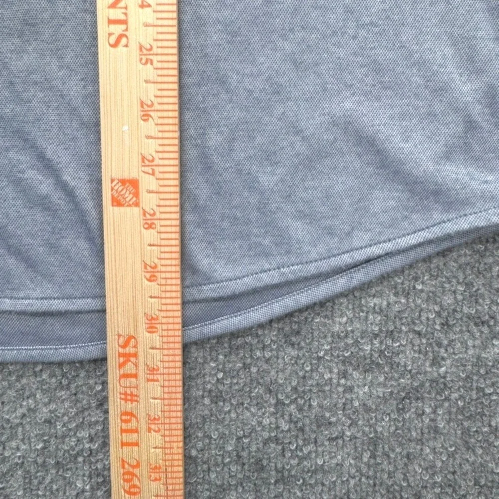 Banana Republic Button Down XXL LS Slim Knit Pique Cotton Blend Blue Shadow